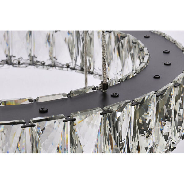 Monroe Black 34-Inch Integrated LED Seven Ring Chandelier, image 5