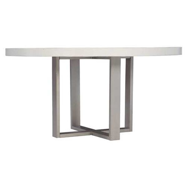 Logan Square Merrion White and Gray Mist Dining Table, image 4