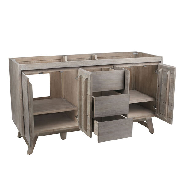 Coventry 60 inch Vanity Only in Gray Teak, image 4