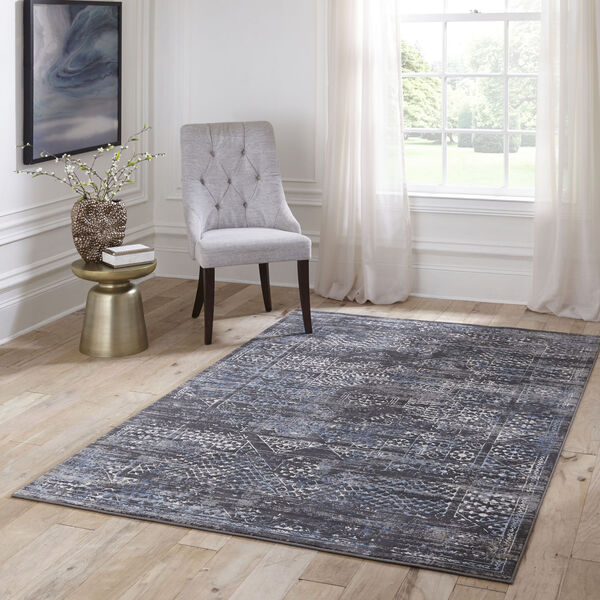 Juliet Distressed Charcoal Rectangular: 8 Ft. 6 In. x 11 Ft. 6 In. Rug, image 2