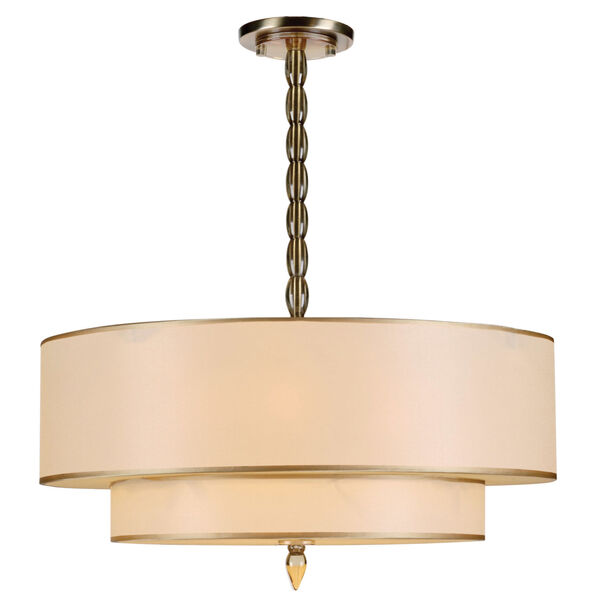 Luxo Antique Brass Five-Light Pendant, image 1