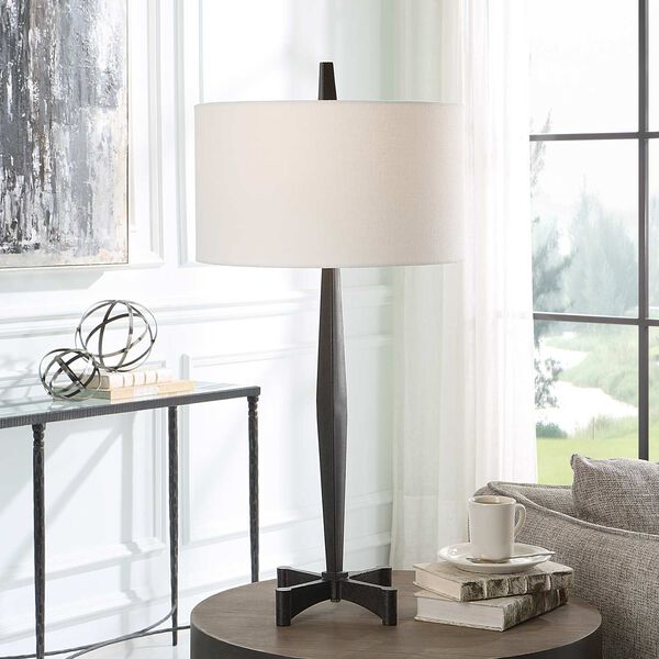 Counteract Aged Black Metal Table Lamp, image 2