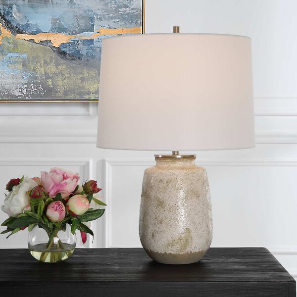 Medan Dove Gray Natural Brushed Nickel One-Light Table Lamp, image 3