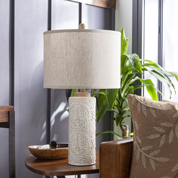 Esben White, Ivory and Gray Table Lamp, image 2