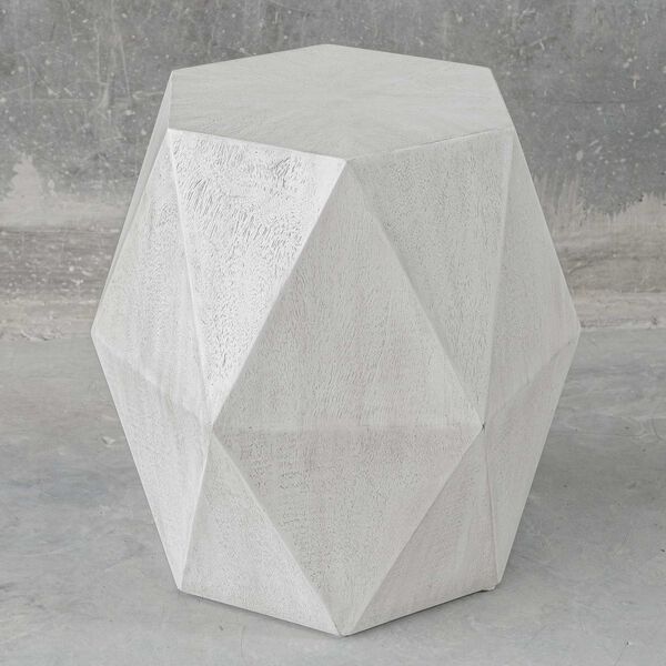 Volker White Geometric Accent Table, image 3