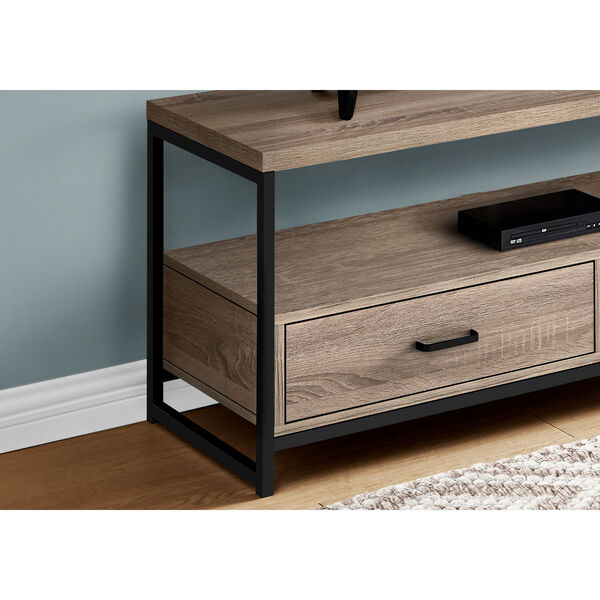 Dark Taupe and Black TV Stand, image 3