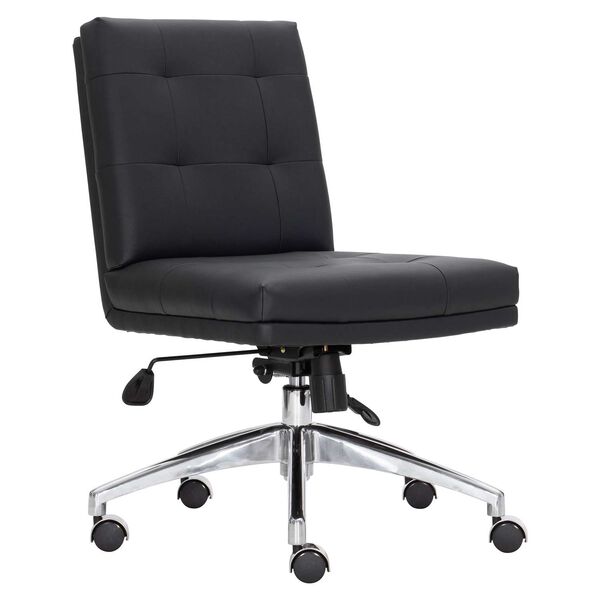 Stevenson Black and Stainless Steel Office Chair, image 1