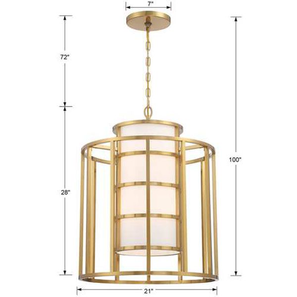 Hulton Luxe Gold Six-Light Chandelier, image 4