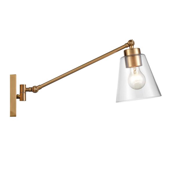 East Point Satin Brass One-Light Swing Arm Sconce, image 4