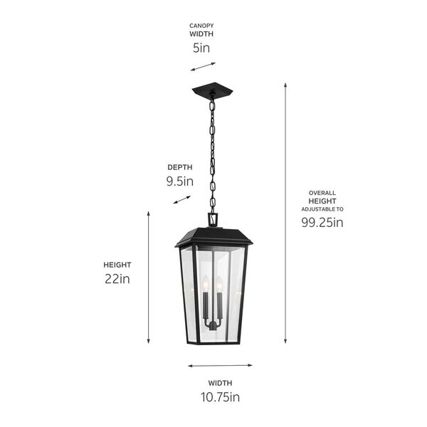 Mathus 22-Inch Two-Light Outdoor Pendant, image 4