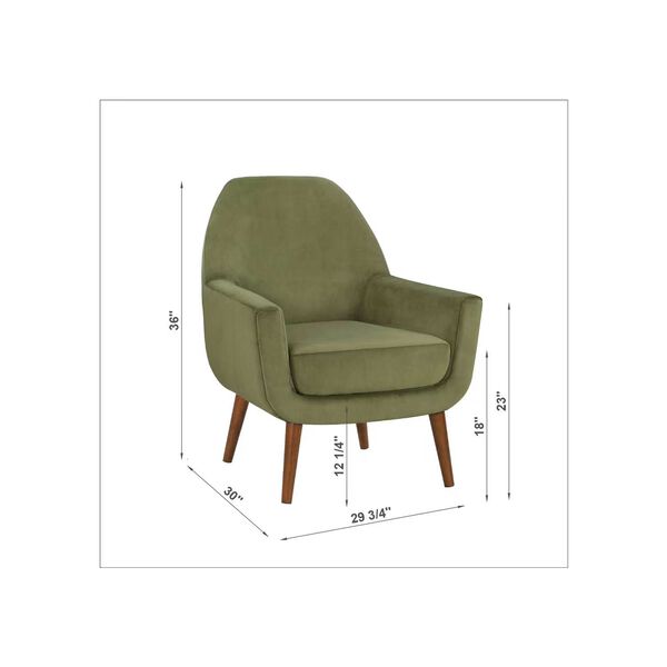 Accera Green Velvet Arm Chair, image 3