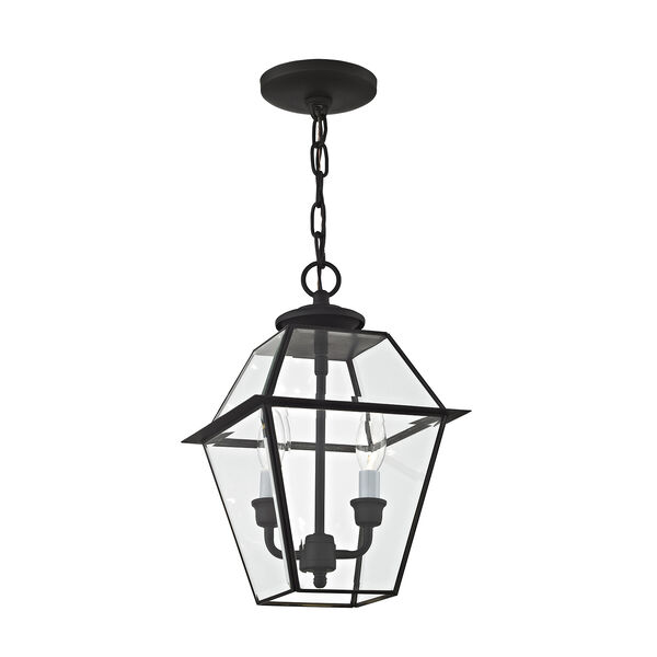 Westover Black Two-Light Outdoor Pendant, image 2