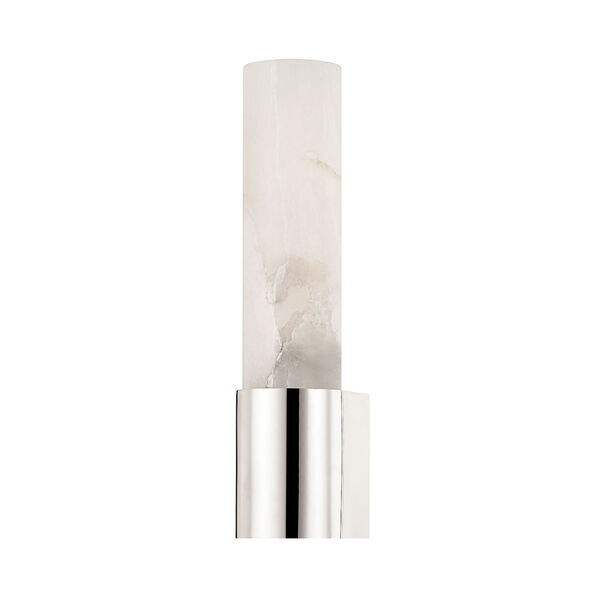 Ellington Polished Nickel One-Light ADA Bath Vanity with Alabaster Shade, image 1