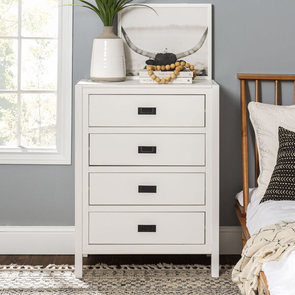 Lydia White Chest with Four Drawer, image 1