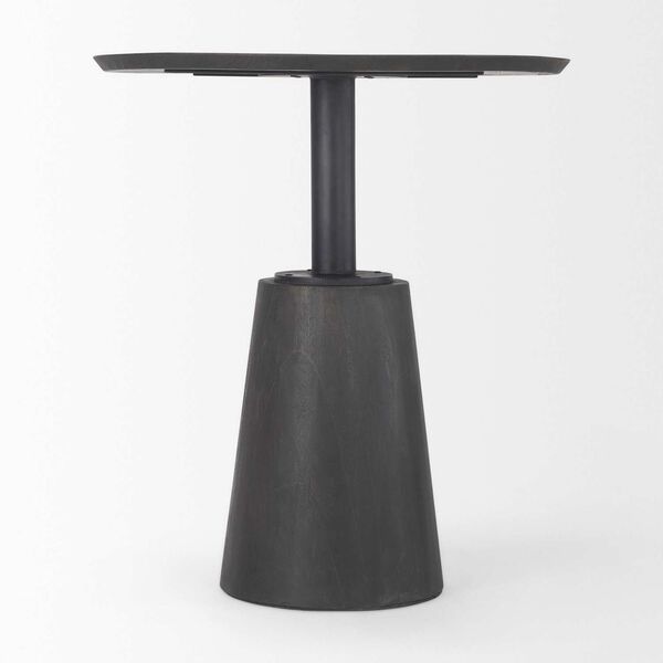 Maxwell Round Black Metal Accent Pedestal Bistro Table, image 3