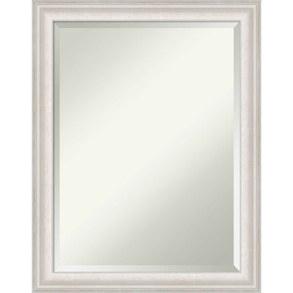 Trio White and Silver 22W X 28H-Inch Bathroom Vanity Wall Mirror, image 1