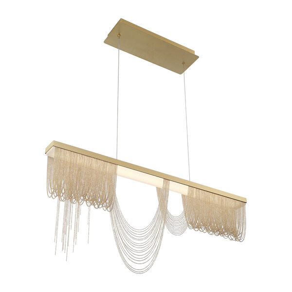 Tenda Gold and Brushed Brass 36-Inch Integrated LED Chandelier, image 3