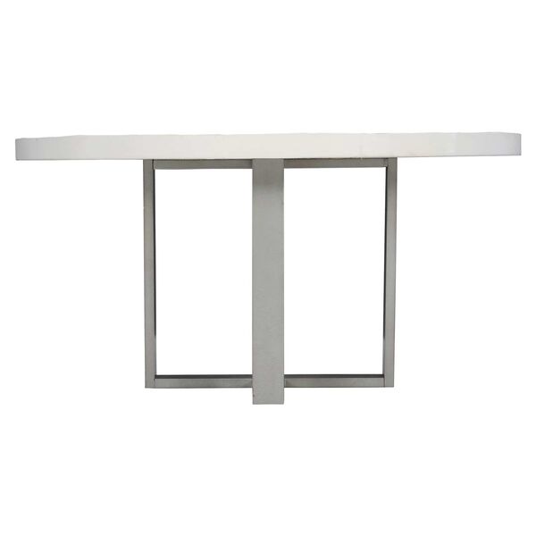 Logan Square Merrion White and Gray Mist Dining Table, image 3