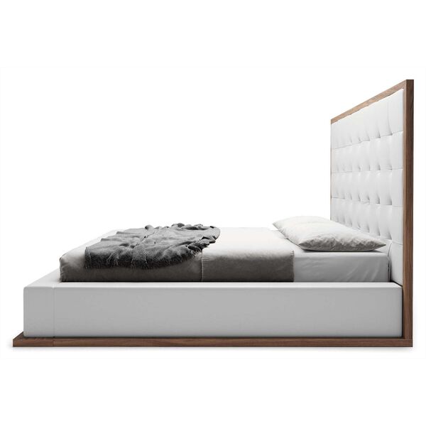 Wigan White Eco Leather and Wenge Bed, image 3