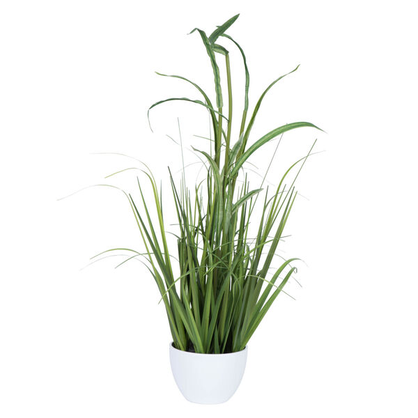 Green 32-Inch Potted Bamboo Grass, image 1