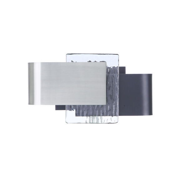 Harmony Flat Black and Polished Nickel LED Wall Sconce, image 1