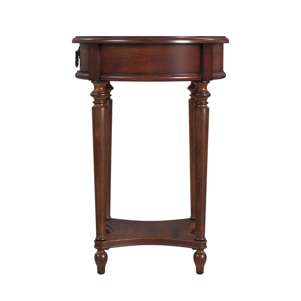 Jules Cherry Round Accent Table with Drawer, image 4