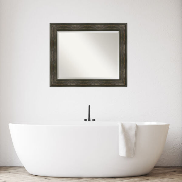 Rail Brown 34W X 28H-Inch Bathroom Vanity Wall Mirror, image 3