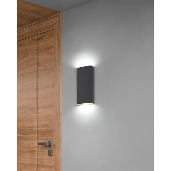 Lux Black 6-Inch Led Bi-Directional Tall Wall Sconce, image 2