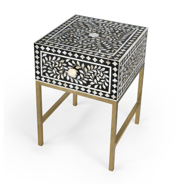 Purgenia Black and White Side Table, image 1