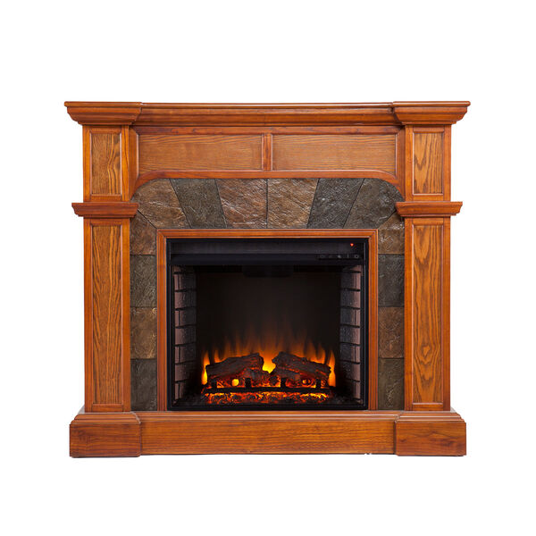 Cartwright Oak Convertible Electric Fireplace, image 3