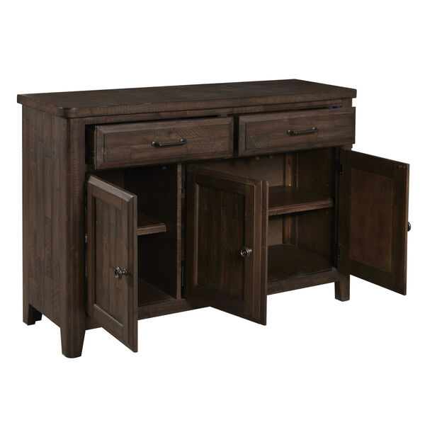 Sawmill Distressed Espresso Three-Door Farmhouse Buffet with Storage Drawers, image 5
