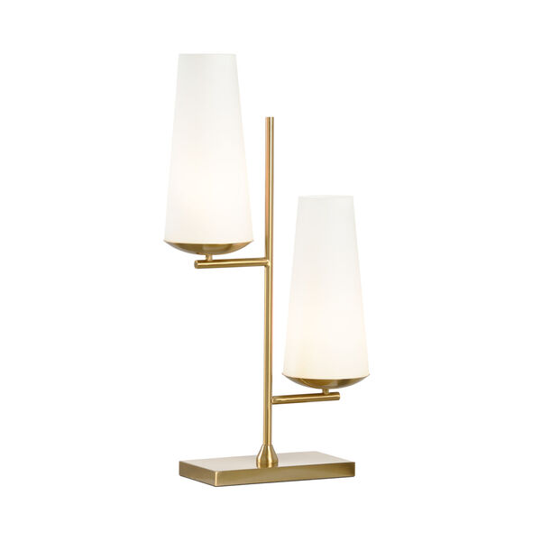 Gold Two-Light  Geminate Lamp, image 1