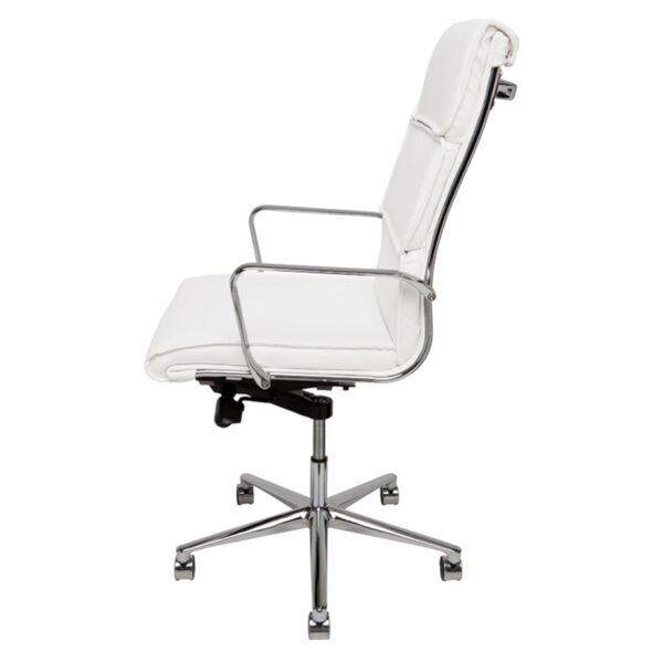 Lucia White and Silver High Back Office Chair, image 3