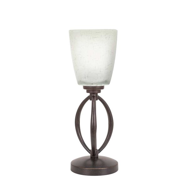 Marquise Dark Granite One-Light Table Lamp with White Dome Muslin Glass, image 1