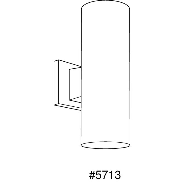 P5713-31:  Black Two-Light Outdoor Wall Lantern, image 3