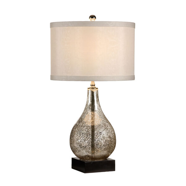 Bronze and Antique Silver One-Light  Mercury Glass Lamp, image 1