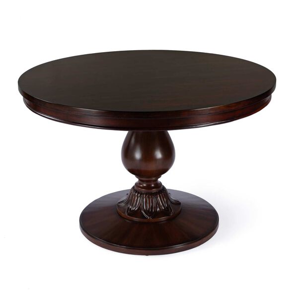 Evie Cherry 48-Inch Round Pedestal Dining Table, image 1
