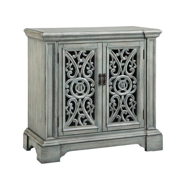 Audra Hand-Painted Gray Blue Cabinet, image 1