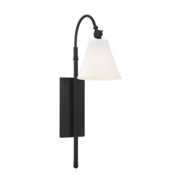 Whittier Matte Black 6-Inch One-Light Wall Sconce, image 1
