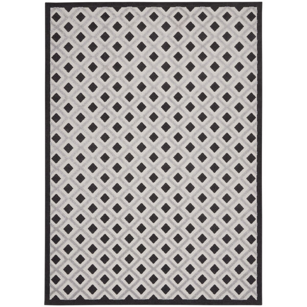 Aloha Black and White Indoor/Outdoor Area Rug, image 2
