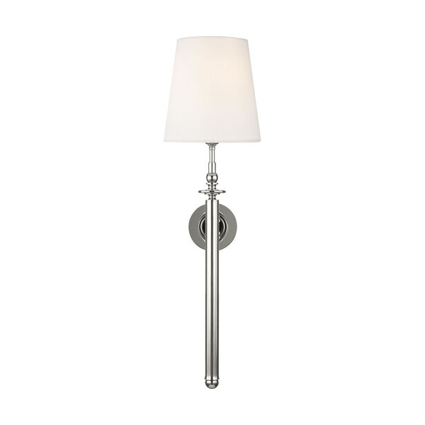 Capri Polished Nickel Eight-Inch One-Light Wall Sconce, image 1
