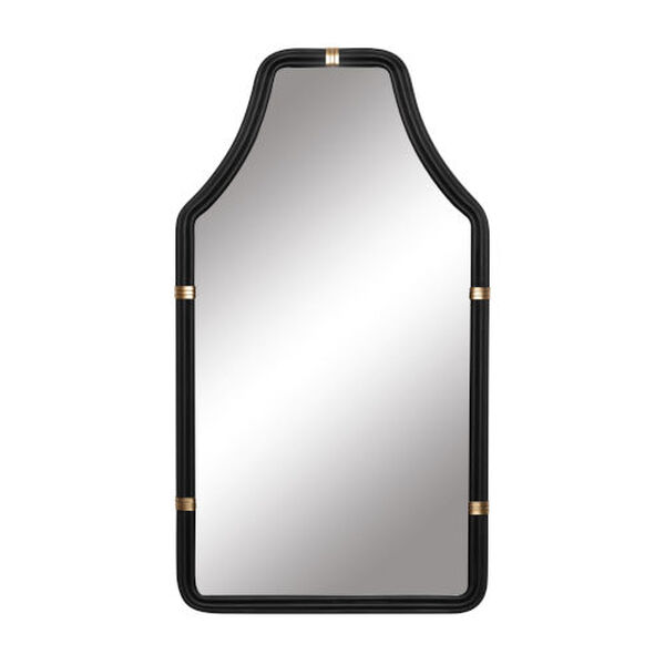 Federal Case Matte Black French Gold 22 x 40 Inch Wall Mirror, image 1