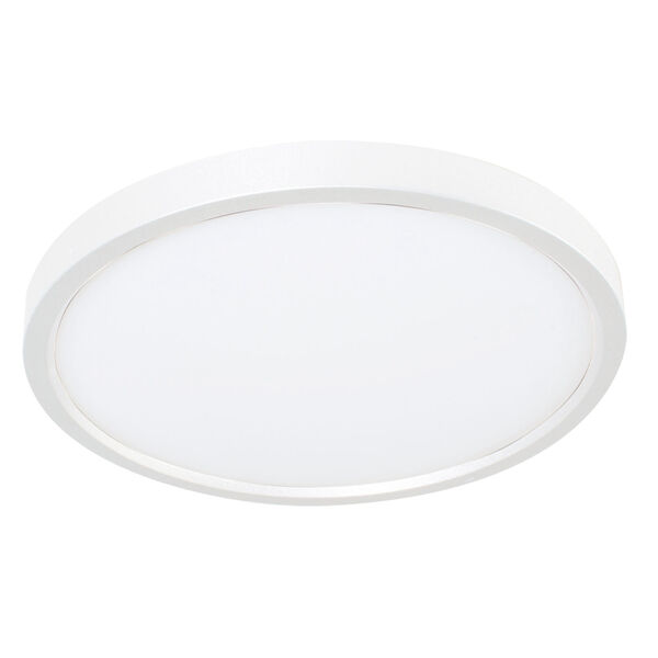 Edge White 12-Inch Integrated LED Round Flush Mount, image 1