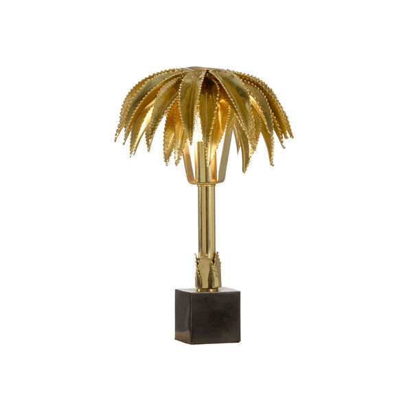 Gold One-Light 3-Inch Gold Wild Palm Lamp, image 5