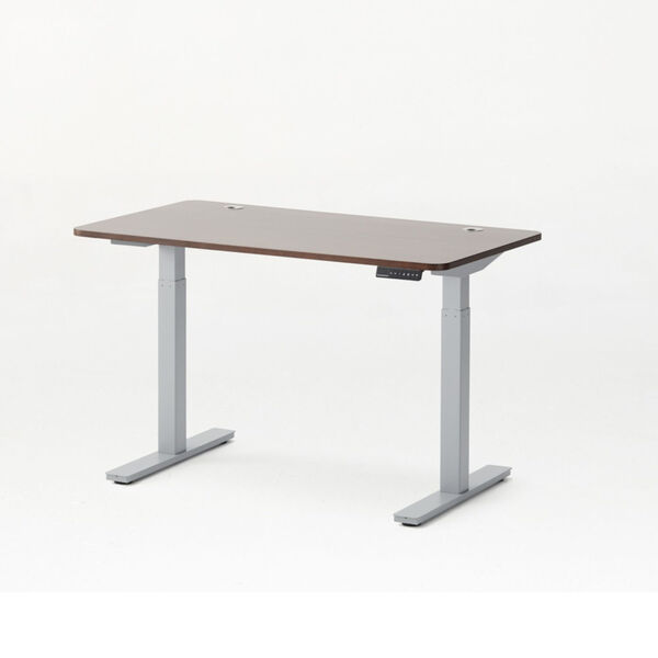 Autonomous Grey Frame Walnut Classic Top Adjustable Height Standing Desk, image 1