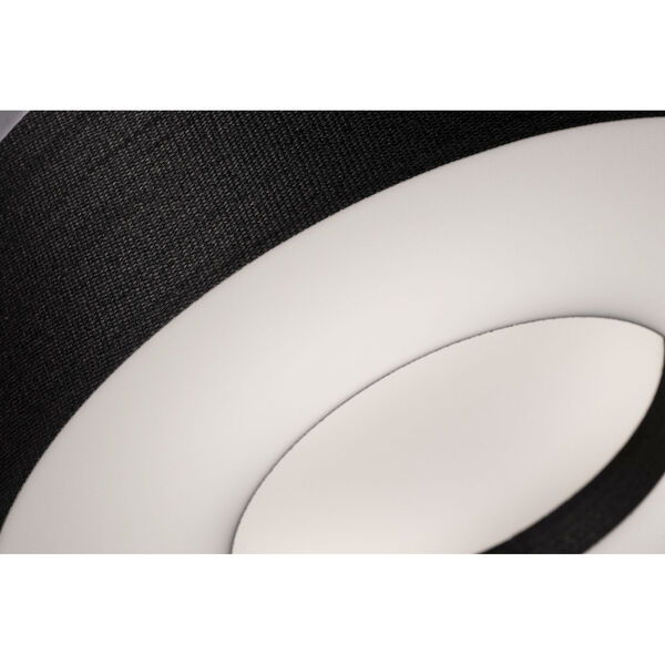 Montclair Satin Nickel 12-Inch One-Light Integrated LED Semi-Flush Mount with Black Shade, image 2