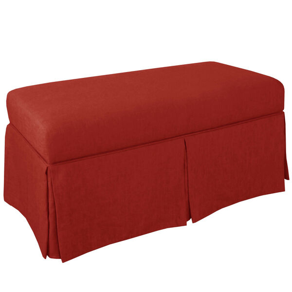 Linen Antique Red 36-Inch Storage Bench, image 1