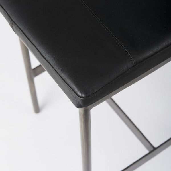 Milie Black and Nickel Counter Stool, image 6