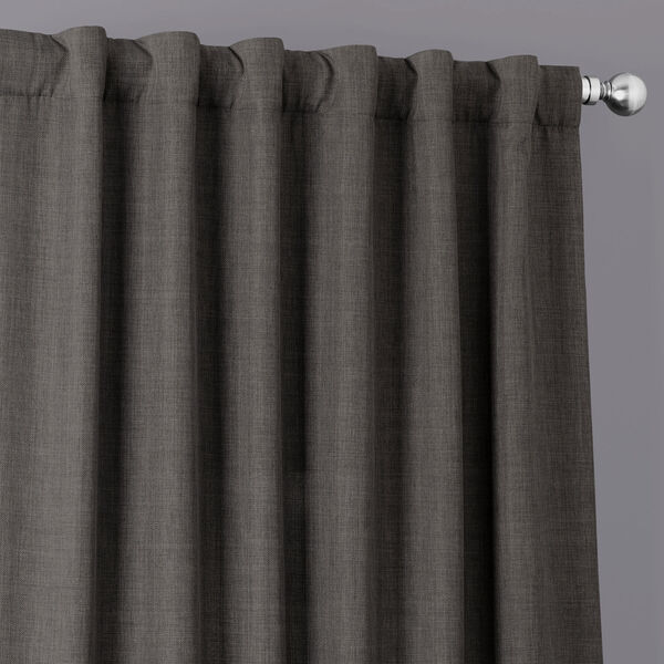 Italian Faux Linen Anchor Gray 50 in W x 108 in H Single Panel Curtain, image 5