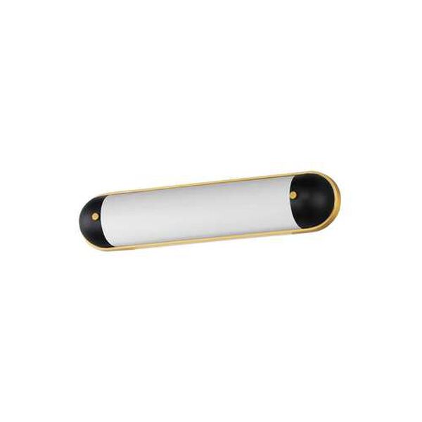Capsule Black Natural Aged Brass 24-Inch One-Light Bath Strip, image 1